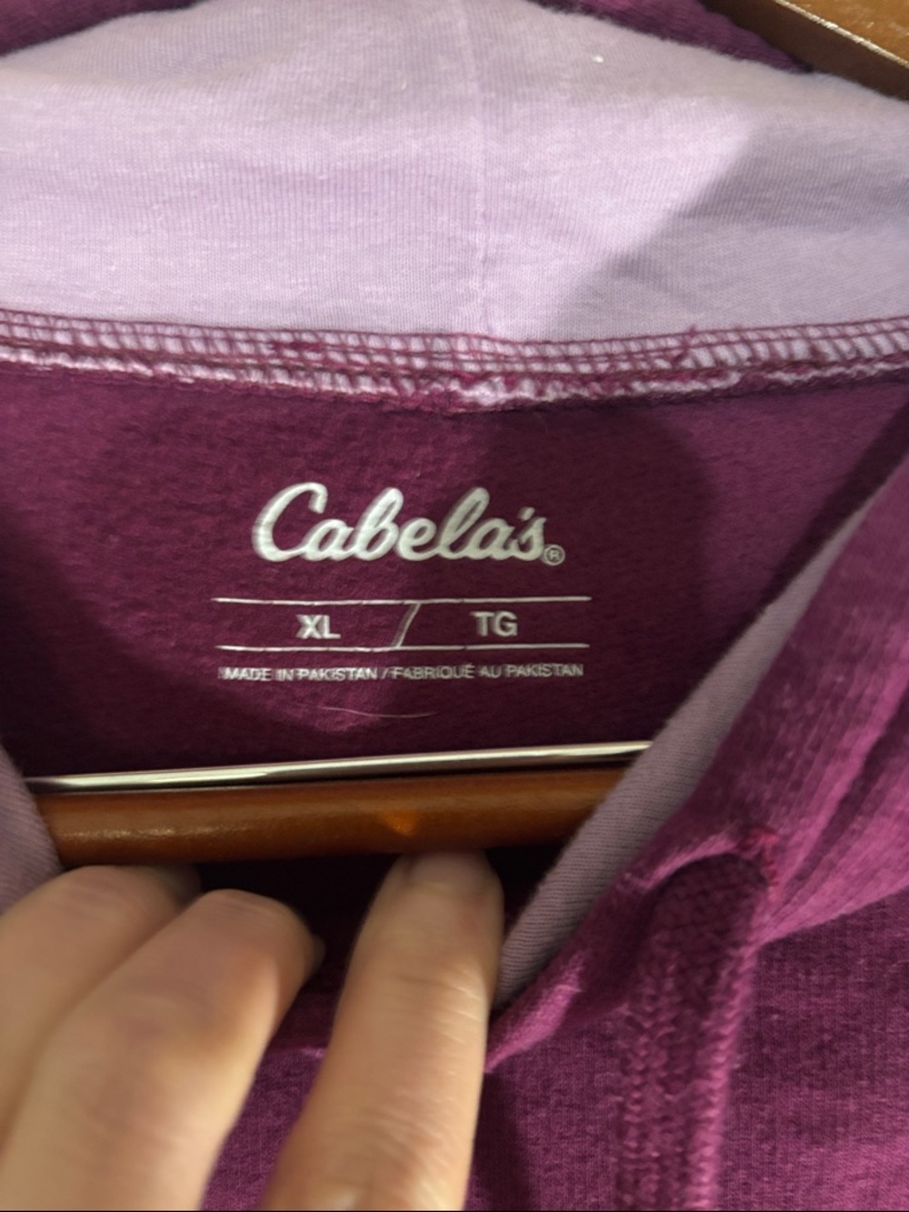Cabela's Women's Plum Logo Pullover Hoodie - Light Lilac Script - Picture 2 of 7